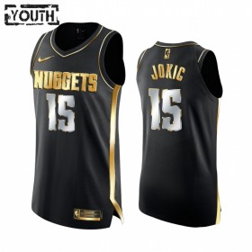 Dres Denver Nuggets Nikola Jokic 15 2020-21 Crna Golden Edition Swingman - Dječji